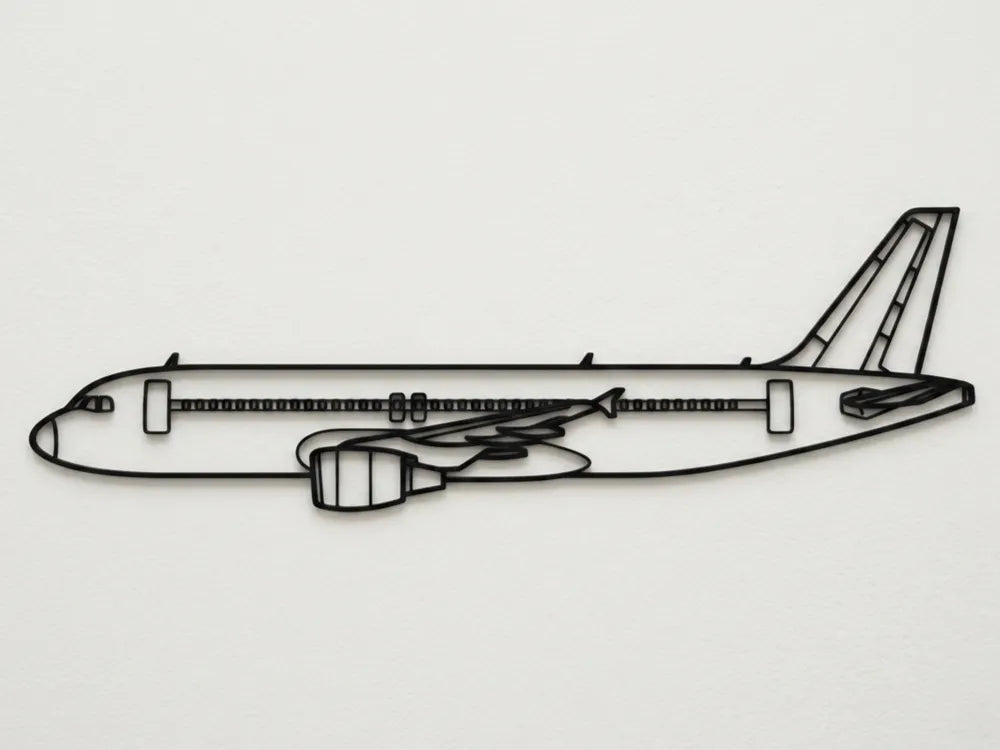 Airbus A320 Silhouette Wall Art